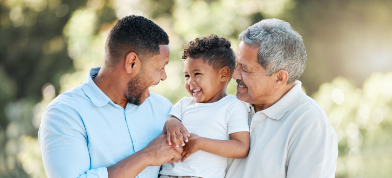 Father , sun and grandfather