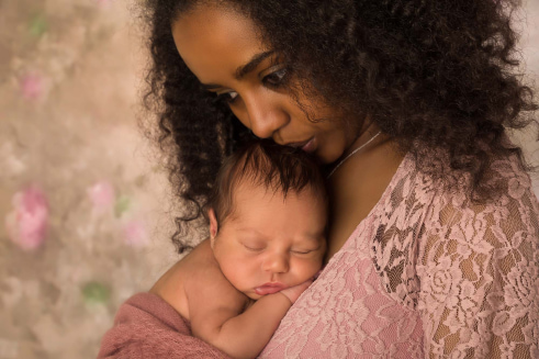 Mother and baby enjoying time together